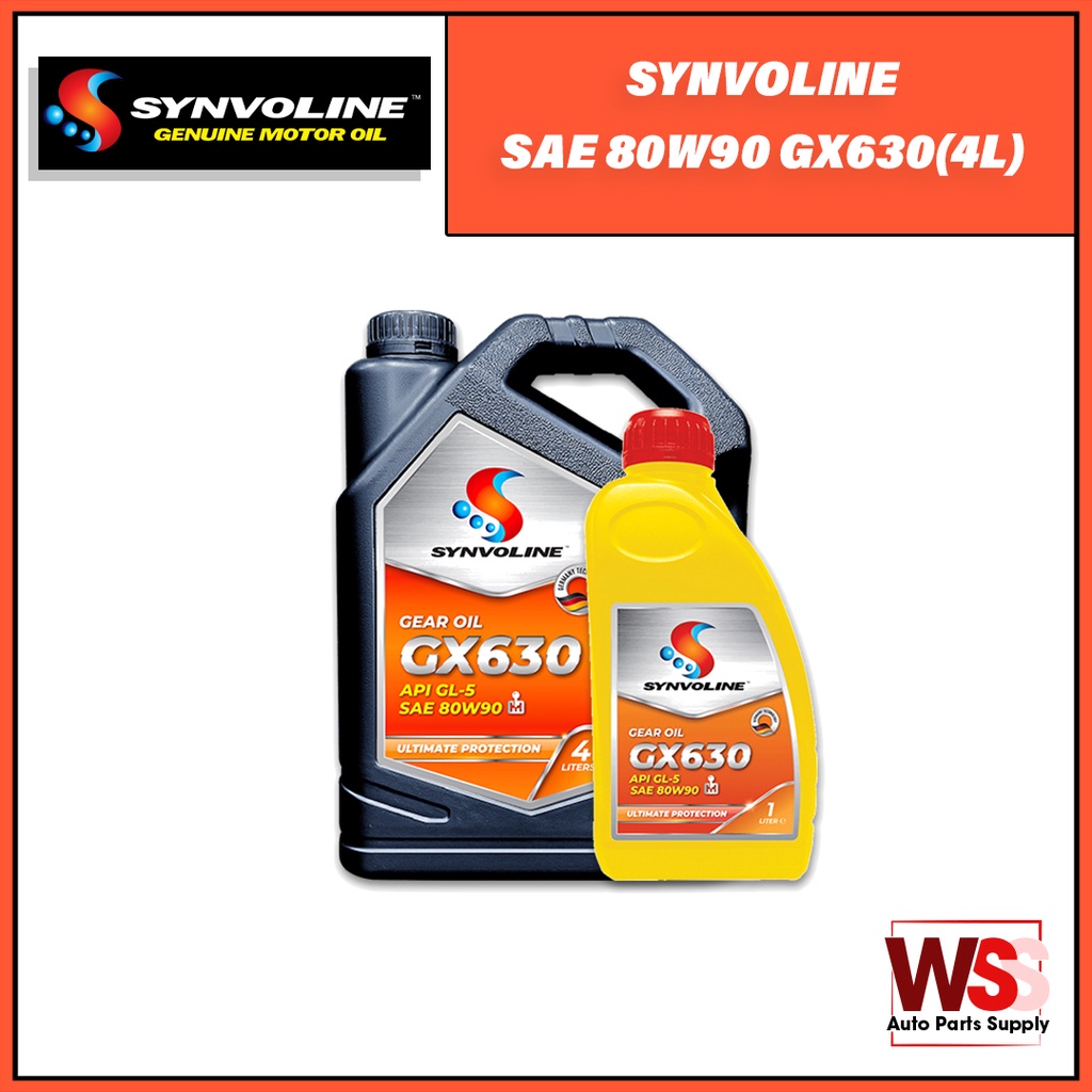 (SYNVOLINE) Genuine Manual Transmission Fluid Gear Oil 4L SAE 80W90