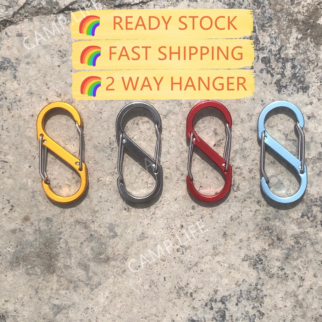 2 X CARABINER SPRING CLIP Small Snap Clasp Hook Karabiner - Foto 2