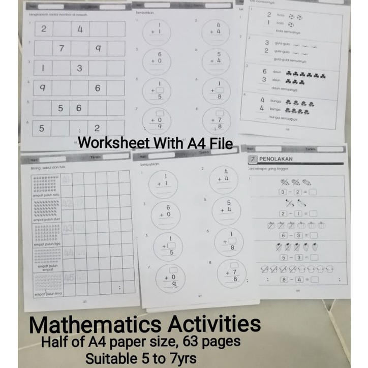 Kindergarten Primary Mathematic Writing Worksheet Holidays Homework ...