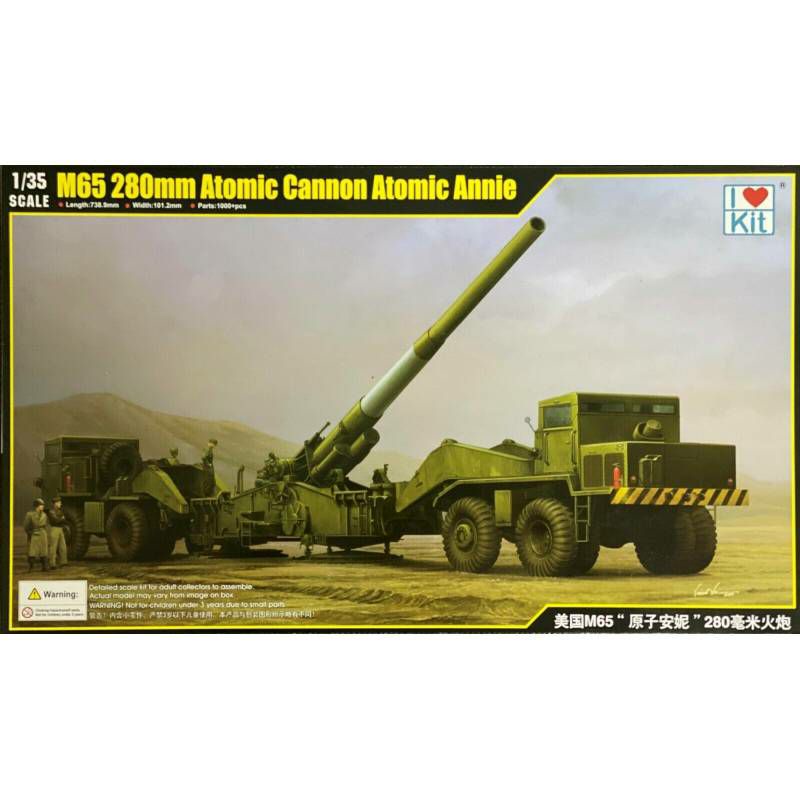 Maquette Canon M65 280mm Atomic Cannon Atomic Annie Brand Hobby boss 1/ ...