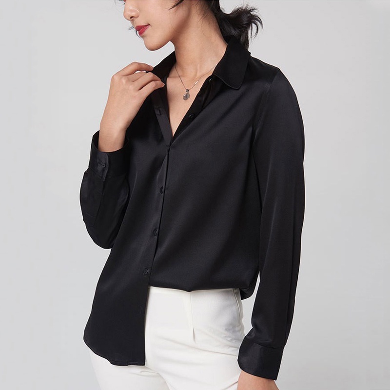 Satin tops and blouses clearance