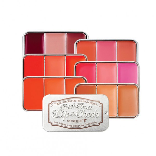 Skinfood Fresh Fruit Lip & Cheek Trio (blush & lipstick / lip balm