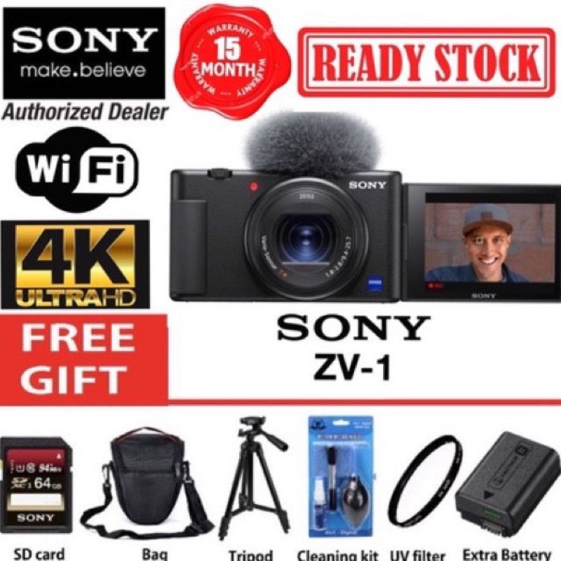 (Sony Malaysia warranty) Sony ZV1 ZV1 + extra battery original/64gb