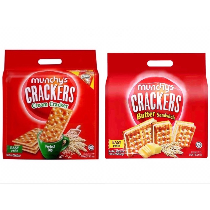 Munchy’s Butter Sandwich/Cream Crackers(500g/540g) Shopee Malaysia