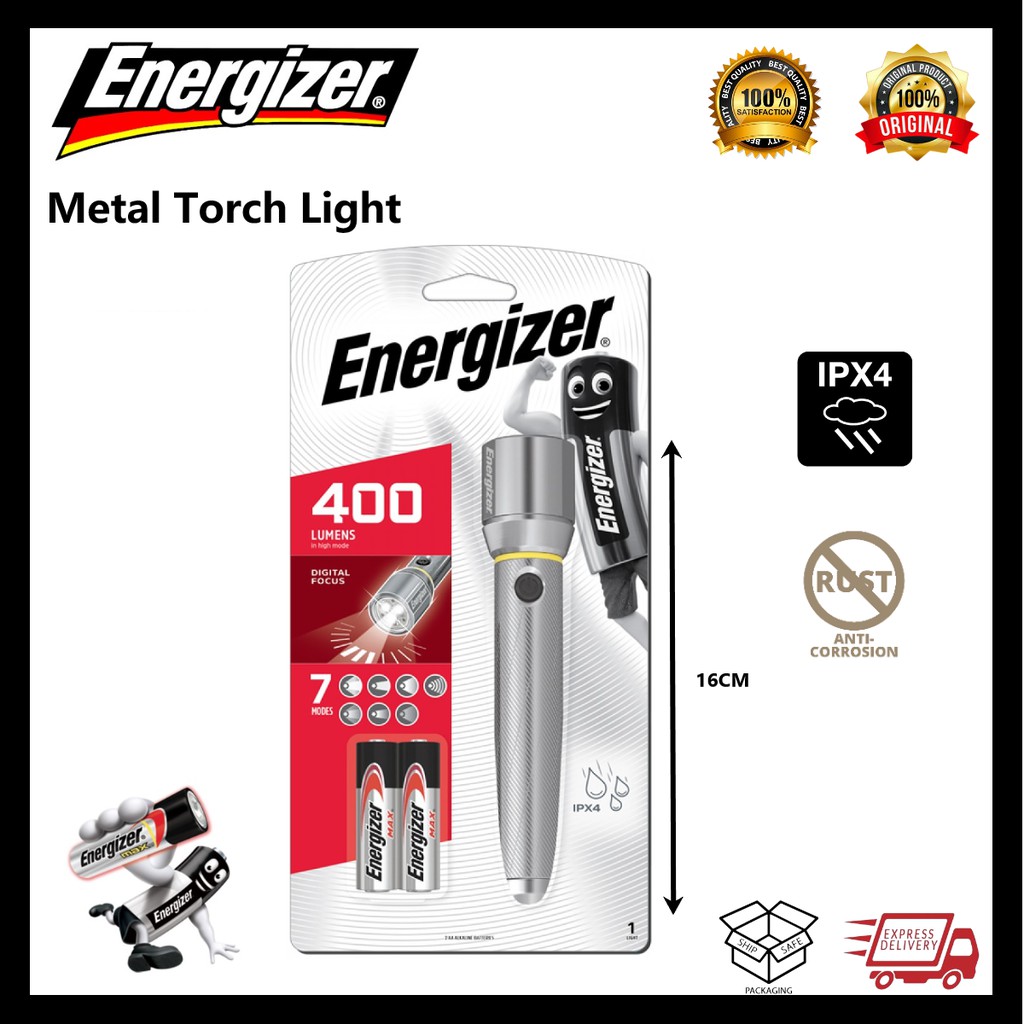 Energizer Metal Pen Light / Torch Light / Lampu Tangan / Water proof