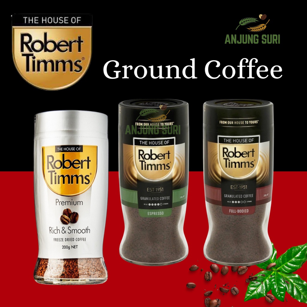 Robert Timms Granulated Instant Coffee 200g Premium Freeze Dried Coffee