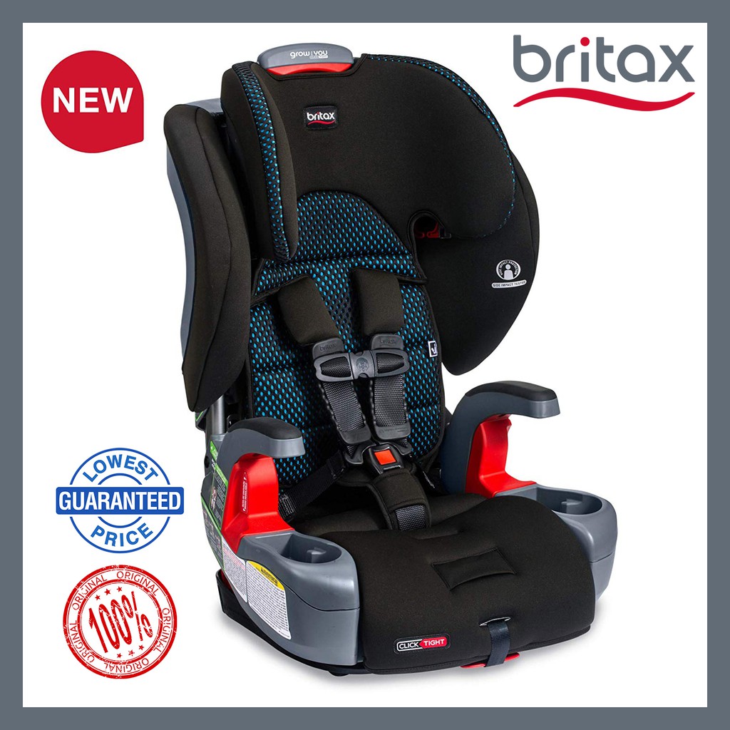 Britax USA Grow with You ClickTight Harness2Booster Car Seat, Cool Flow (USA Made ISOFIX