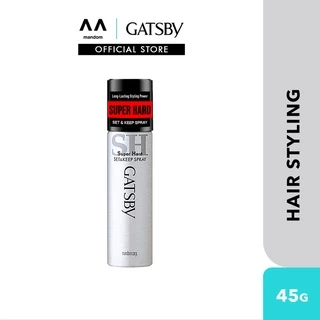 GATSBY Set & Keep Spray Super Hard 45g (mens hair spray, spray hair, spray hair setting)