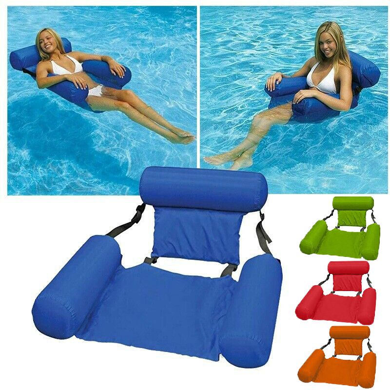 Chair Floating Swimming Foldable Pool Seats Inflatable Bed Adult Lounge ...