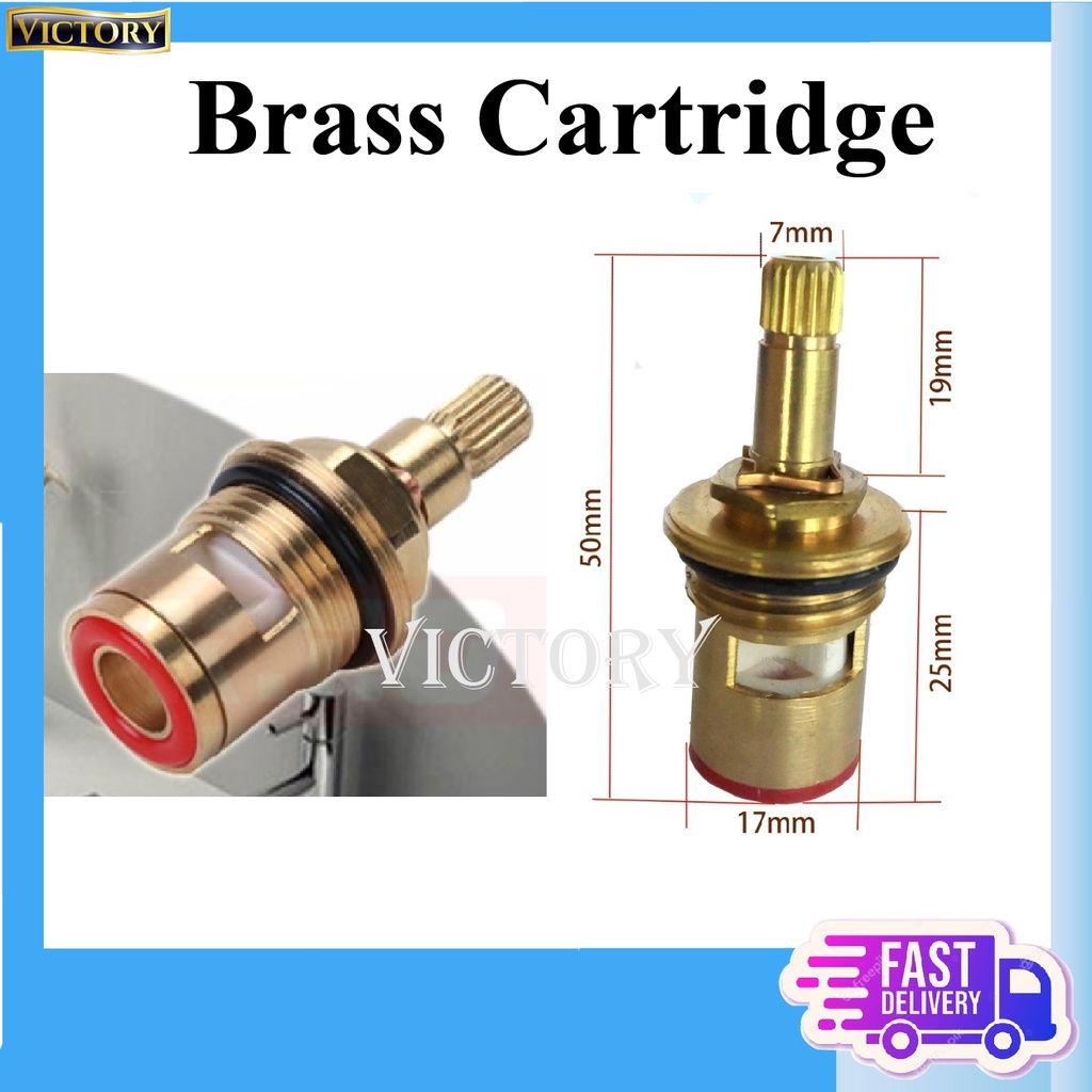1/2" Premium Quality Faucet Valve Replacement Brass Cartridge Water Tap