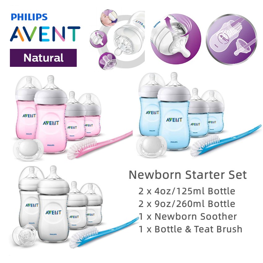 Philips avent Newborn Natural Starter Set 125ml Clear
