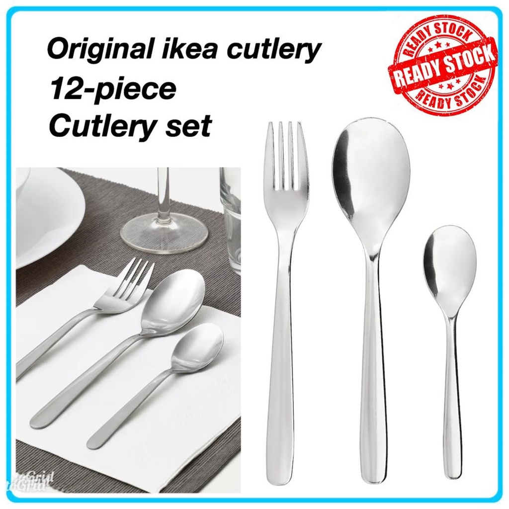 [12PIECE CUTLERY SET] IKEA MOPSIG CUTLERY SET IKEA CUTLERY SET SPOON