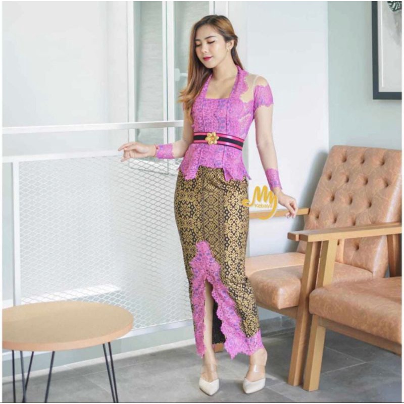 BALI RANGRANG KEBAYA SET WITH BALI LACE SKIRT | Shopee Malaysia