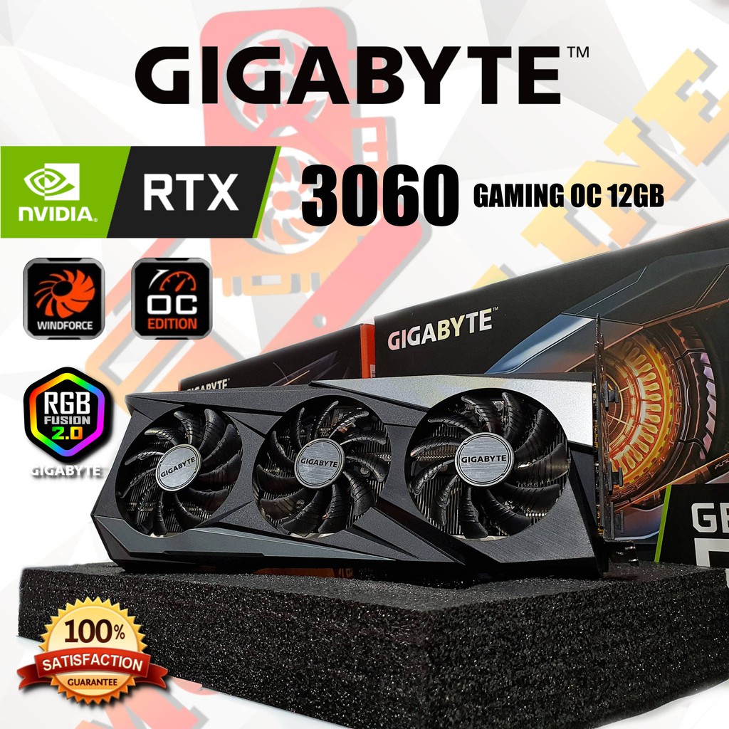 🔥READY STOCK🔥 GIGABYTE GeForce RTX 3060 GAMING OC 12G (GV-3060GAMING OC ...