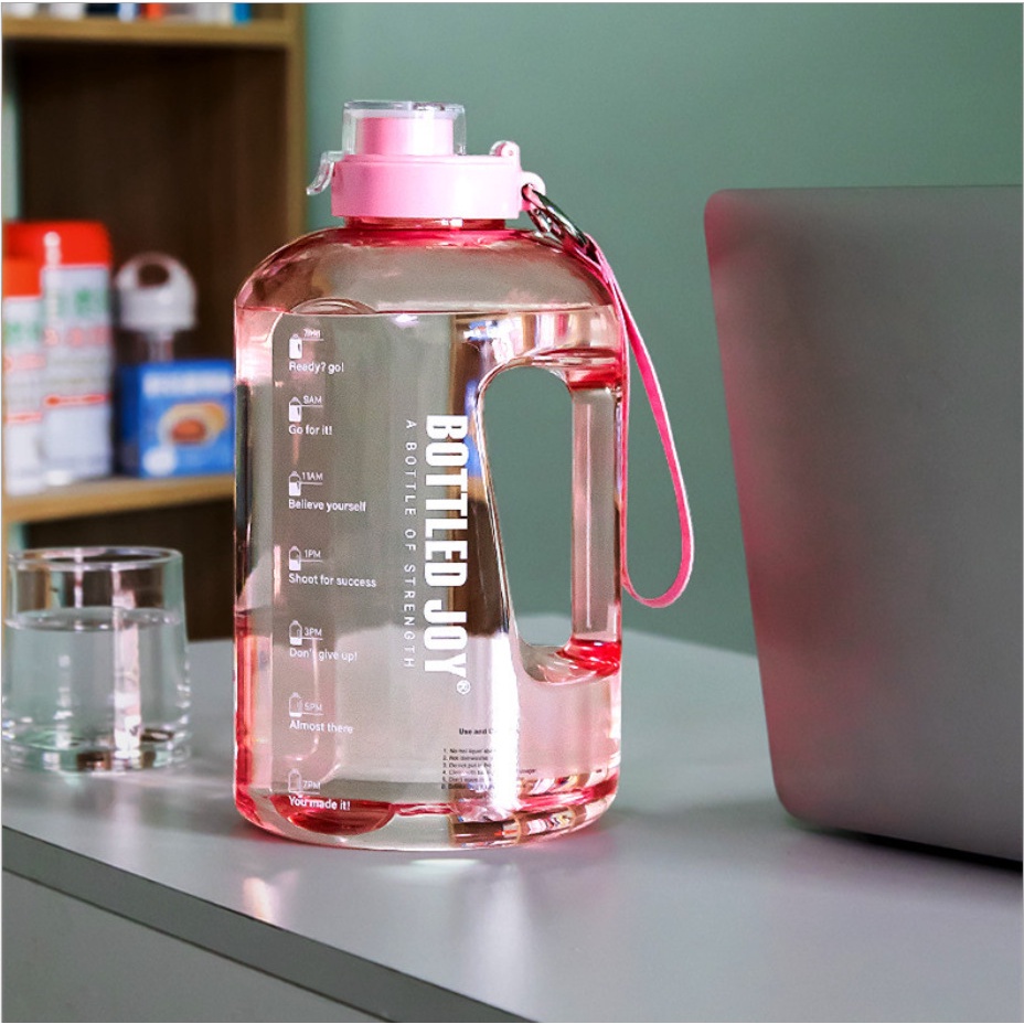 Bottled Joy 2500ML PTEG Sport GYM Water Bottle Blue Black Pink