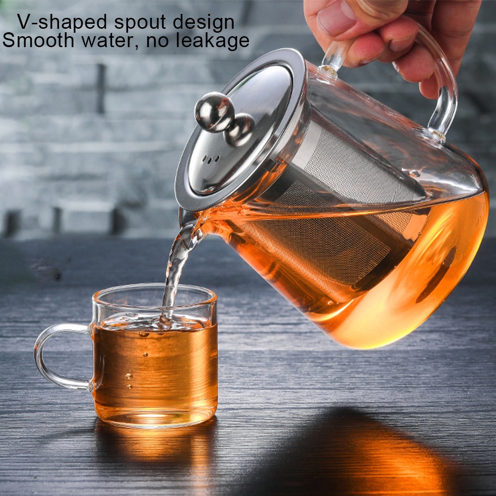 550ml/750ml/950ml Tea Sets Teapots High Borosilicate Glass Teapot Gas ...