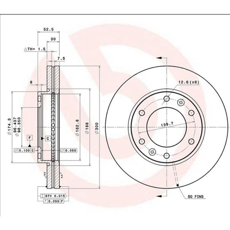 Original Brembo Disc Rotor - Hyundai Grand Starex 2.5 | Shopee Malaysia