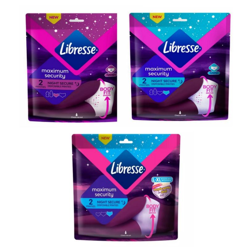 Libresse Panties Maximum Security 2s (SM) (ML) (LXL) Disposable