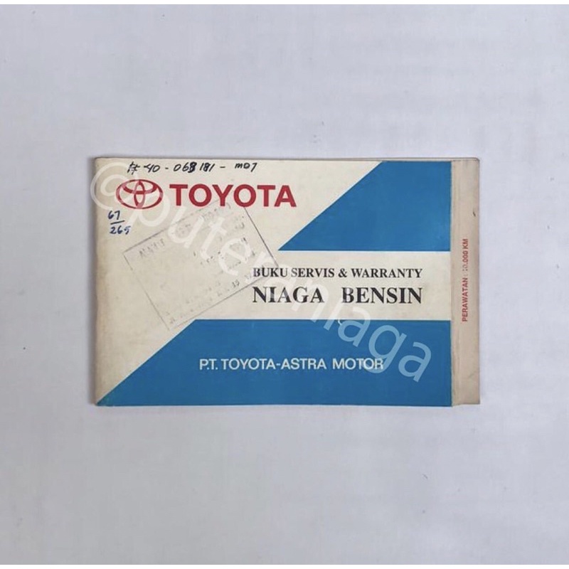 Toyota Service Book & WARRANTY Shopee Malaysia