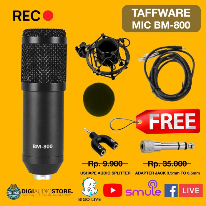 Microphone Recording Condenser BM800 BM800 Mic Smule Bigo Streaming