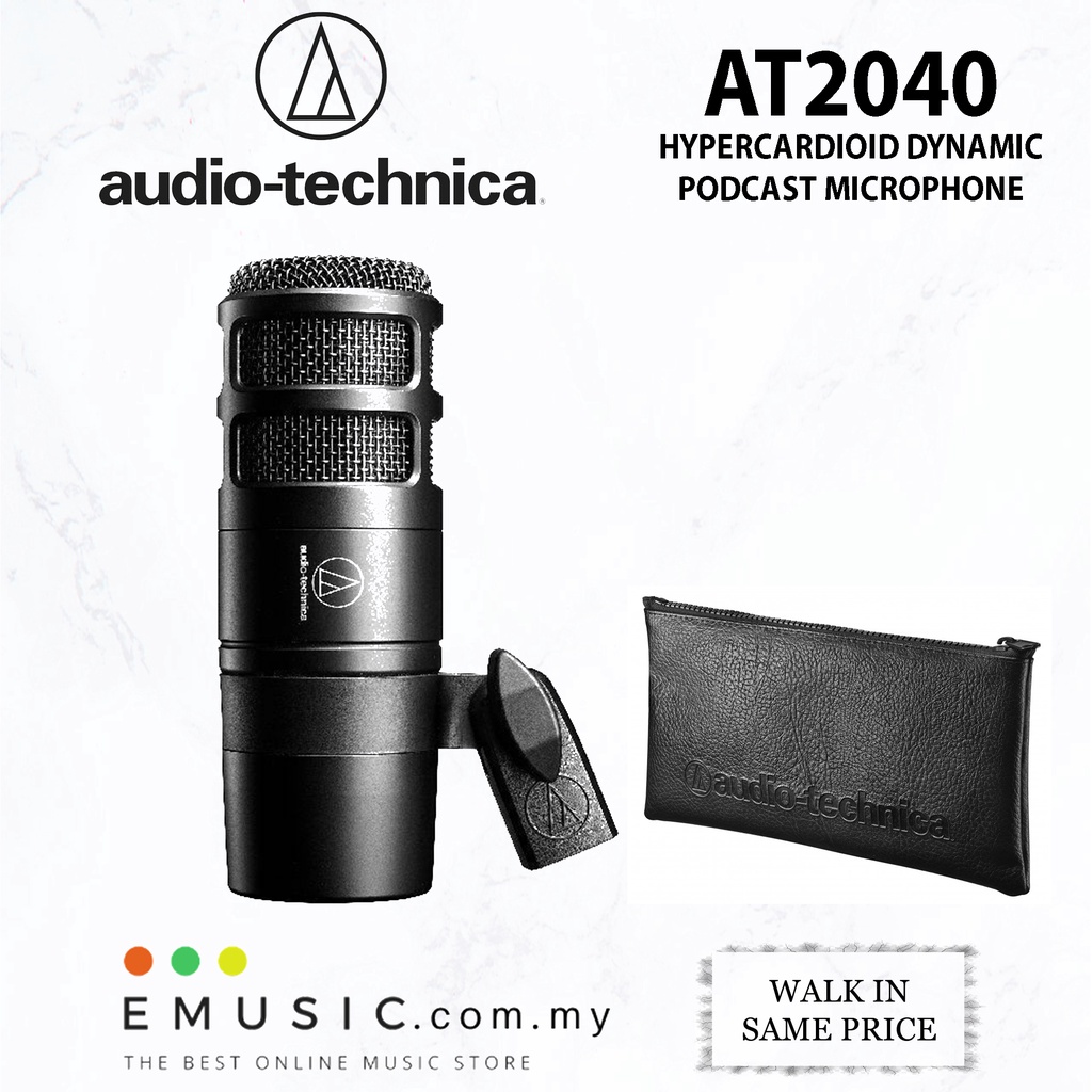 Audio Technica AT2040 Hypercardioid Dynamic Podcast Microphone (Audio