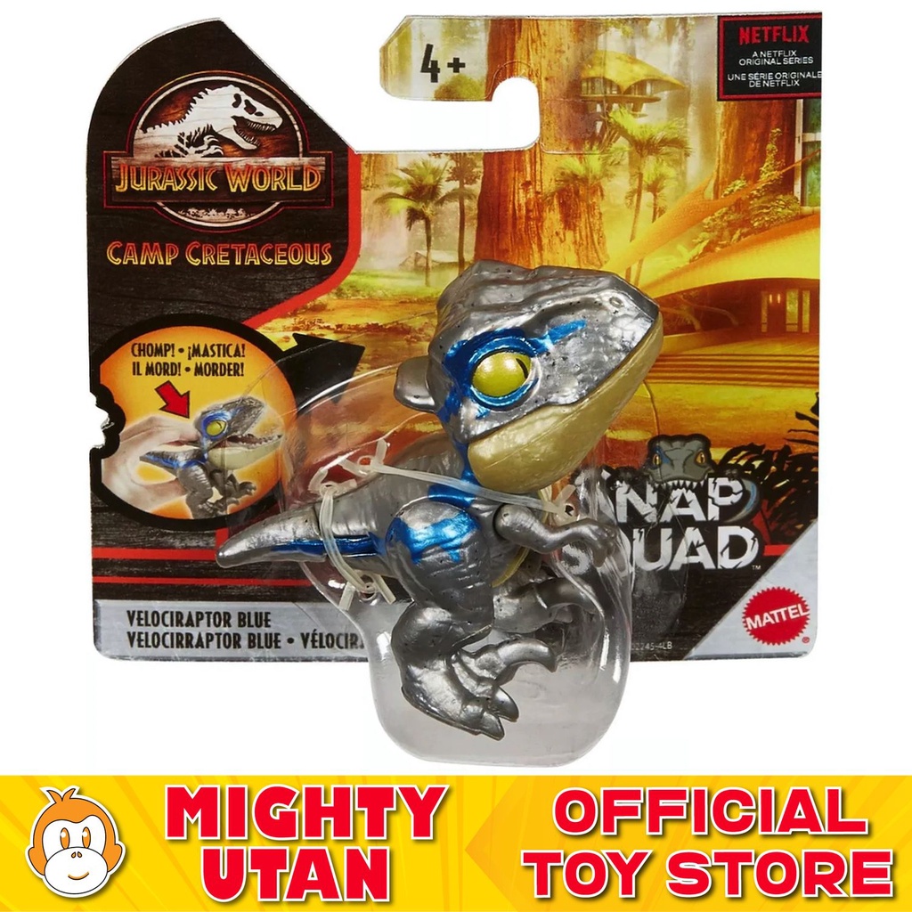 Jurassic World Giocattolo Velociraptor Charlie - Snap Squad - Camp Cretaceous - Mattel, 4+ Anni - 2