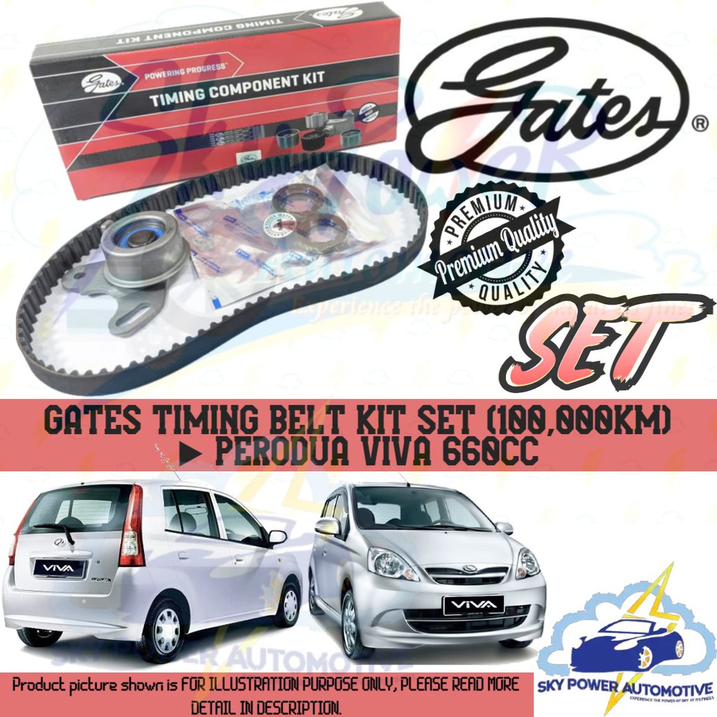 PERODUA VIVA 660CC GATES TIMING BELT KIT SET (100,000KM) | Shopee Malaysia