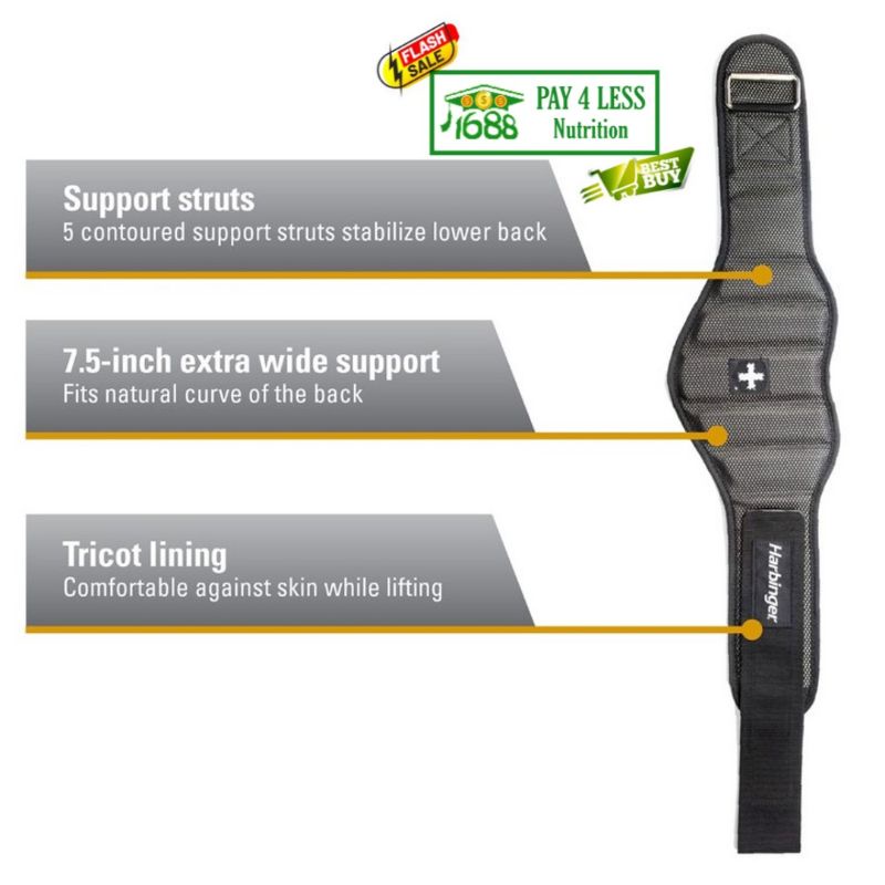 Harbinger Firm Fit Contoured Belt - Ceinture Haltérophilie Homme Ergonomique