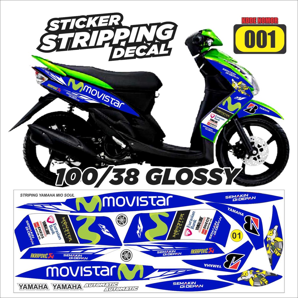 Sticker Decal Striping Yamaha Mio Soul 2007-2012 Variation ARS03 ...