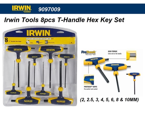 Irwin 8 Piece T Handle Hex Key Wrench Set Metric Shopee Malaysia
