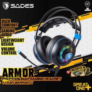 HEADSET GAMER RGB SADES ARMOR