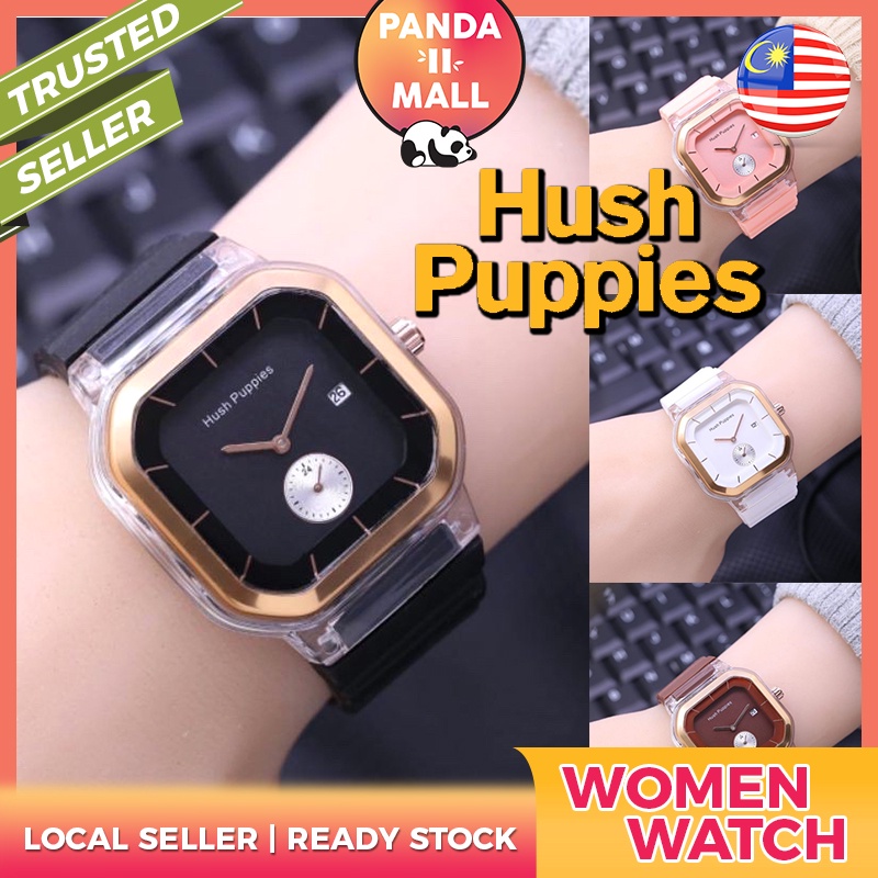 PANDA PROMO Hush Puppies Sport Chrono Rubber Date Women Ladies Watch Jam Tangan Wanita Perempuan Shopee Malaysia