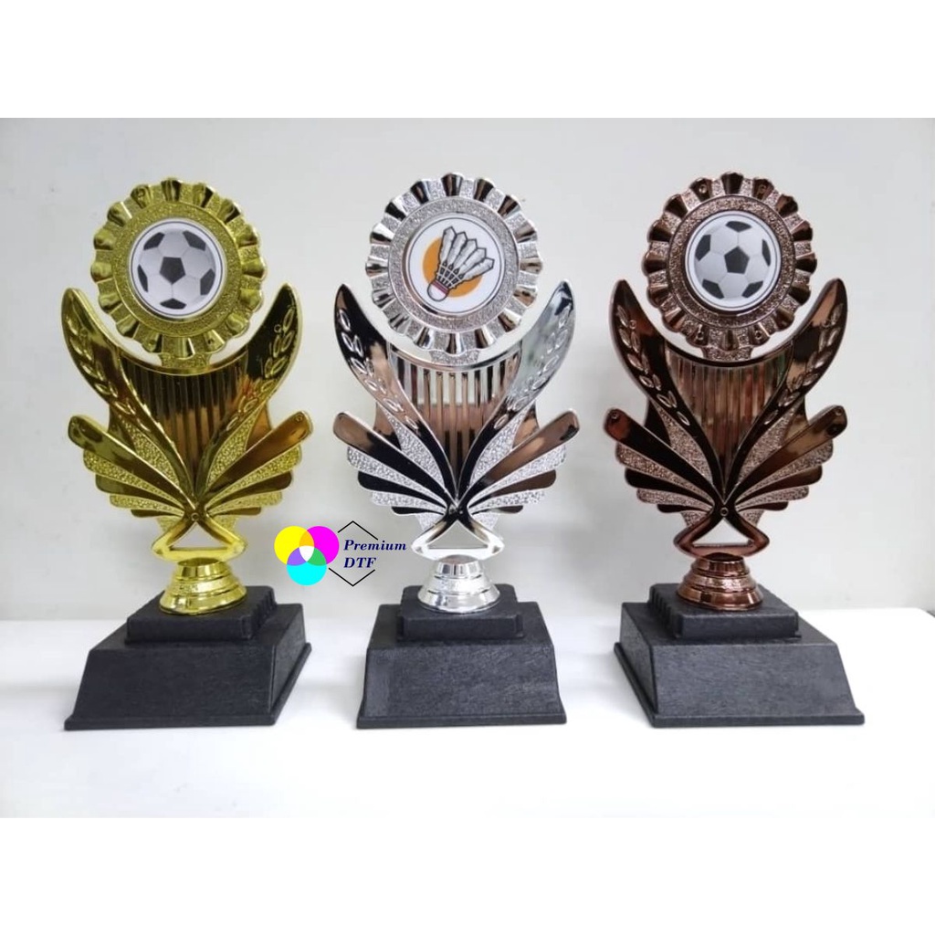 PLASTIC TROPHY WITH LABEL + LOGO (READY STOCK) | Shopee Malaysia