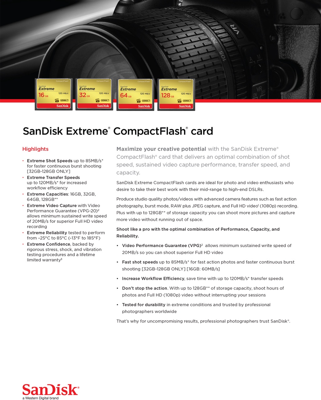 Sandisk Memory Card Extreme Compact Flash (120MB/S) | Shopee Malaysia