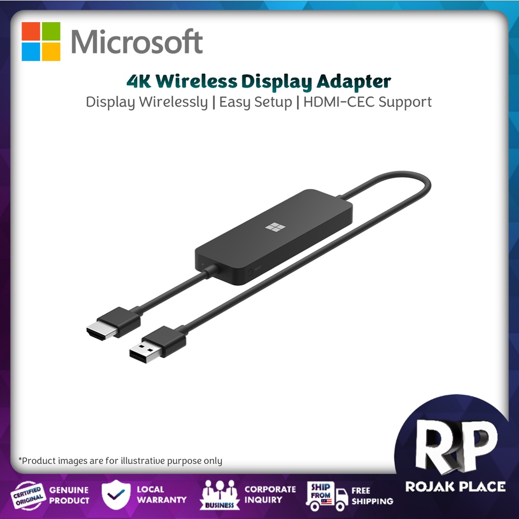 Microsoft 4k wireless display adapter full hd miracast mirrorlink