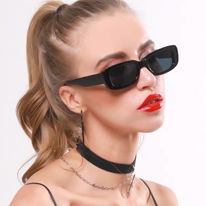 Specworld Tiktok Viral Sunglasses OOTD full Black Rectangular