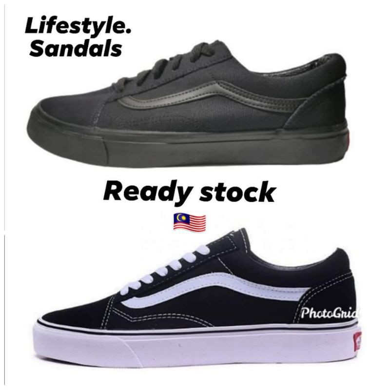 READY STOCK VANS OLD SKOOL ALL BLACK PREMIUM QUALITY. Shopee