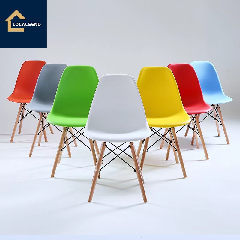 (Ready Stock)Various Eames Creative Curvy Eames Chair with Solid Wood ...