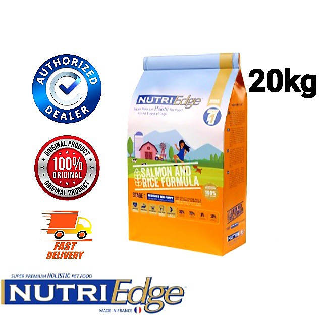 NutriEdge Stage 1 Puppy Formula Salmon Rice Dog Food 20KG AUTHORIZED SELLER Original Seal Packing Nutri Edge Shopee Malaysia