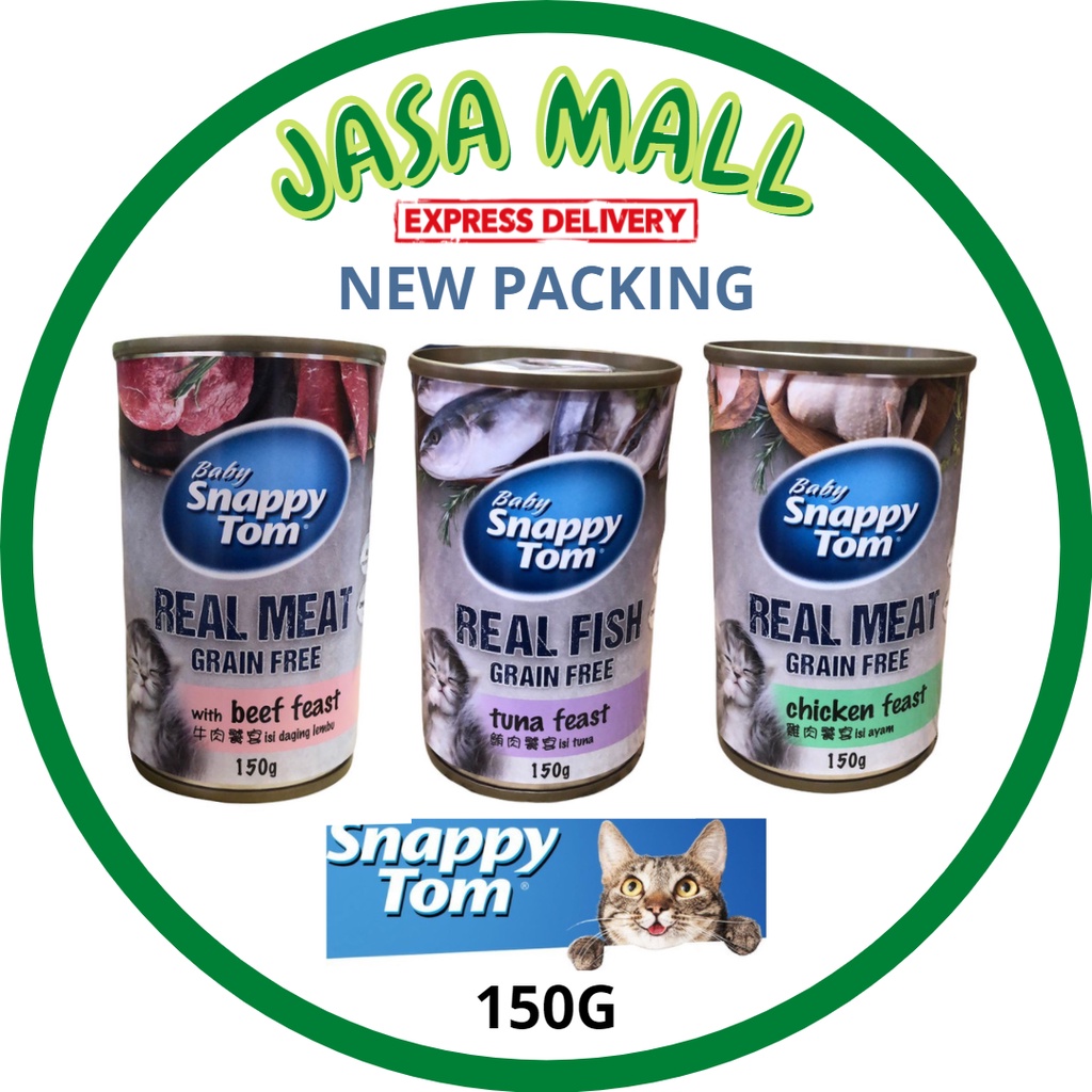 [Ready Stock] Baby Snappy Tom Cat Wet Food (Kitten) 150G Shopee