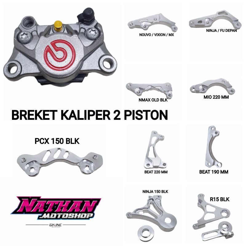 Bracket Caliper 2piston 85mm pitch nis5in Brembo ktc disc Bracket 2p ...