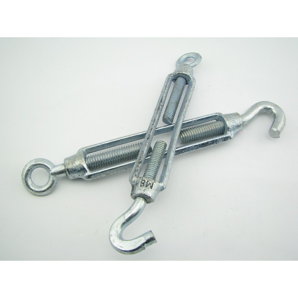 6MM, 8MM, 10MM, 12MM HOOK & EYE TURNBUCKLE WIRE STRAINER TENSION /  Galvanizer Turnbuckle