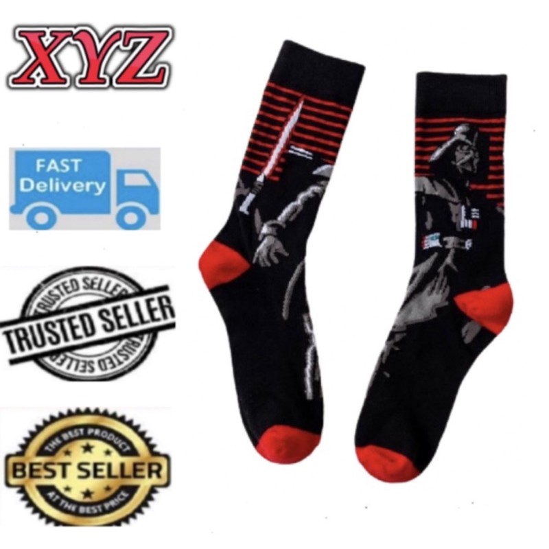 Star Wars Darth Vader with Lightsaber Free Size Socks (100 Ready Stock Fast Postage) Shopee