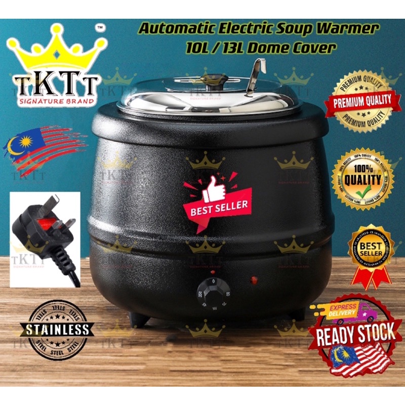 TKTT Automatic Commercial Electric Dome Soup Kettle Soup Warmer Heating