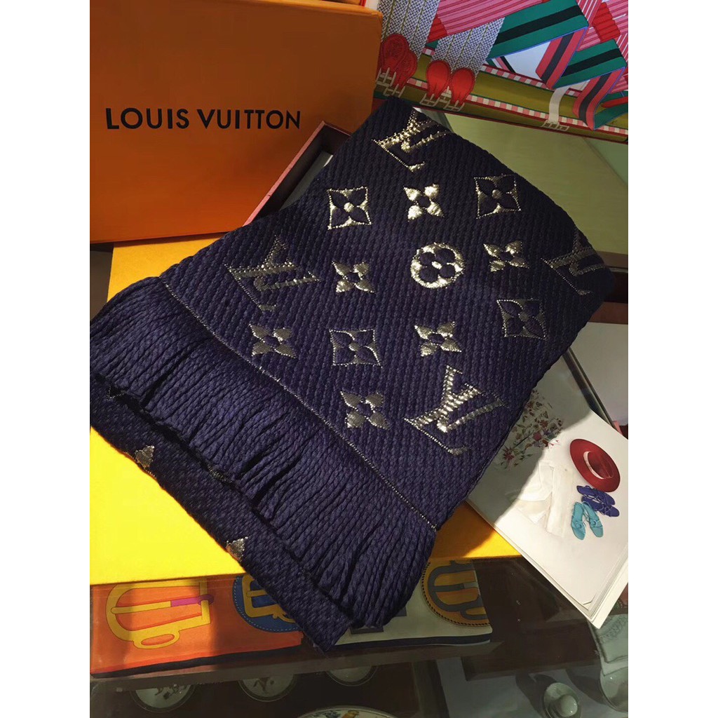 Louis Vuitton - Logomania Scarf Petrol Blue