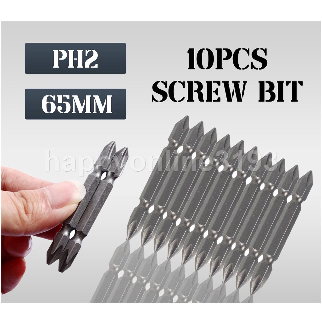 10PCS 65MM PH2 Head Screw Bit for Screw Driving for Power Tools Driver ...