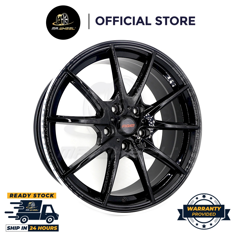 New Sport Rim RAYS G25 17x7.5 5x114.3 ET38 Black Lip Polish 17 inch 17 ...