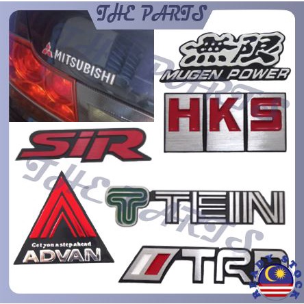 Car 3D Emblem Logo Badge Sticker Mugen Mitsubishi TRD RS HKS ADVAN TEIN ...