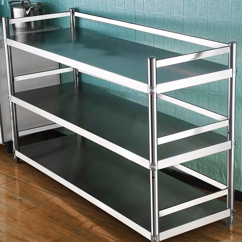 stainless steel kitchen table storage rack oven rak storage shelf ...