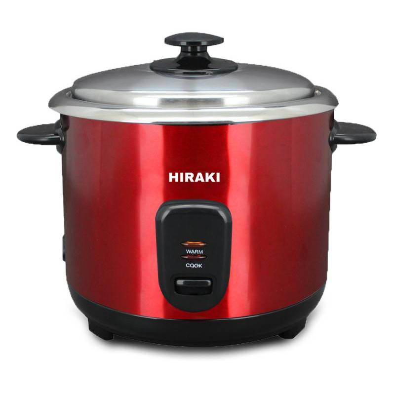 Hiraki Rice Cooker Periuk Nasi - Silver/Red (1.0L) RC10-009NR | Shopee ...